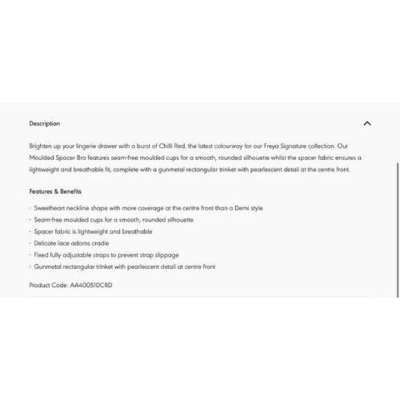 NWT Freya Signature Moulded Spacer Full Coverage Bra Women Size 34J Red Chilli - Picture 6 of 11